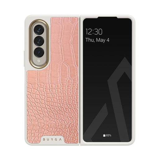 Pink Croco - Samsung Galaxy Z Fold 4 Hoesje